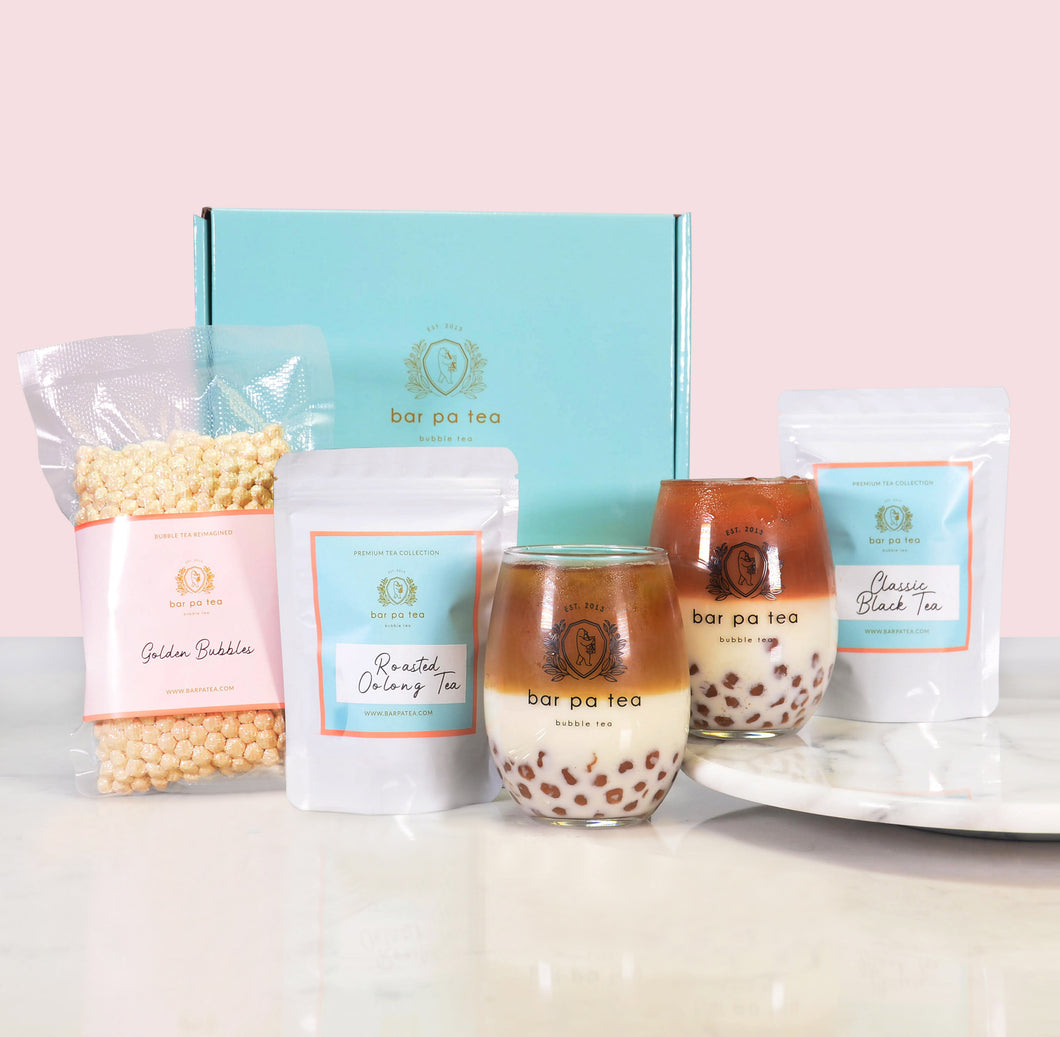 Premium Bubble Tea Kit  - Black & Oolong Bubble Tea Gift Set (Adeline Kit)