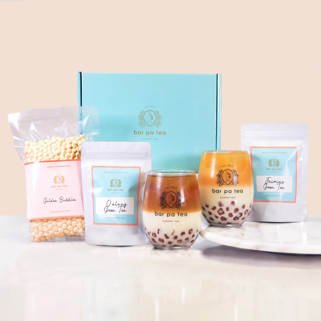 Premium Bubble Tea Kit  - Jasmine & Oolong Green Bubble Tea Gift Set (Dylan Kit)