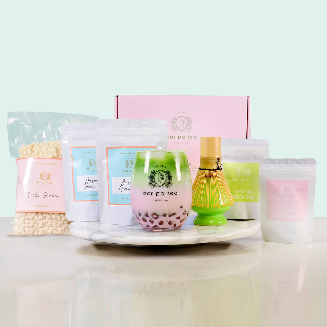 Pink Matcha Bubble Tea kit - Gift Set